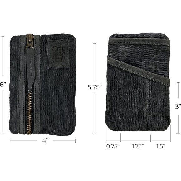 Compact Waxed Canvas Multi-Tool Pouch with 5 Pockets, Perfect for Camping - Picture 6 of 8